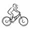 Mountain bike race Logo lineart