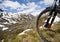 Mountain bike rider view