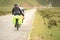 Mountain bike rides tibet, china - Stock Image