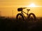 Mountain bike in the sunset.