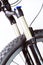 Mountain bike wheel and shock fork