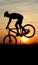 Mountain biker silhouette