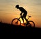 Mountain biker silhouette