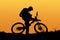 Mountain biker silhouette