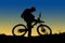 Mountain biker silhouette