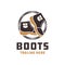 Mountain boots fashion logo