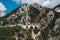 Mountain bridge in Carrara, Tuscany region, Italy.