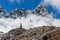 Mountain cairn on Everest Base Camp route in.