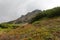 Mountain in caldera of extinct volcano