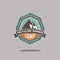 Mountain camp icon EPS 10 vector