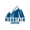 Mountain camping and outdoor adventure symbol