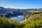 Mountain canyon and river landscape in New Zealand