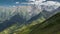 Mountain chain panorama alps and meadow