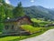 Mountain chalet in the alpine village of Les Lanches.