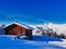 Mountain chalet in the french alps,ski resort Les Arcs 1800.