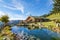 Mountain chalet with swimming pond in the alps