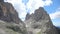 Mountain CIMON DELLA PALA in the Italian Dolimites in Italy
