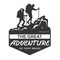 Mountain climber logo vector illustration