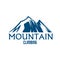 Mountain climbing sport vector isolated icon