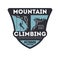 Mountain climbing vintage isolated badge