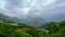 Mountain and cloud with god ray sunbeam