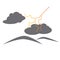Mountain cloud, lightning, nature vector design illustration