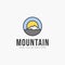 Mountain colorful minimalist logo vector illustration design