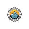 mountain colorful vector logo badge
