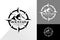 Mountain Compass Logo Design, Brand Identity Logos Designs Vector Illustration Template