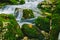 Mountain creek detail with mossy rocks and crystal clear water