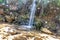 mountain creek waterfall with silk effect and boquet