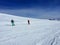 Mountain day winter. Elbrus. Snowboard.