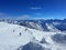 Mountain day winter. Elbrus. Snowboard.