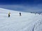 Mountain day winter. Elbrus. Snowboard.