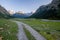 Mountain dirt road in Djuku ravine. Kirghizia