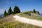 Mountain dirt road in French Alps