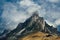 Mountain dramatic landscape. Passo Giau, Dolomites Italy. Desaturated