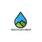 Mountain drop logo vector concept, icon, element, and template for company