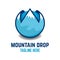 Mountain drop logo. Vector illustration.