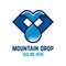 Mountain drop logo. Vector illustration.