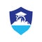 Mountain education logo design icon template.