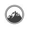Mountain emblem vector logo hipster style