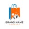 Mountain equipment shopping logo design