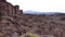 Mountain erosion formations of red mountain sandstones, desert landscape. Arizona, Phoenix neighborhood