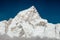 Mountain Everest against a dark blue sky