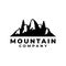 Mountain evergreen hill peak adventure landscape travel Logo Design Vector illustration