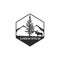 Mountain expedition badge vector logo