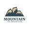 Mountain the expedition, explorer, logo, badge