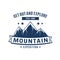 Mountain expedition icon, mountaineering tourism