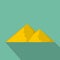 Mountain for extremal icon, flat style.